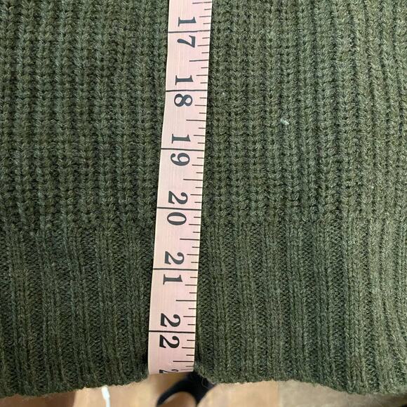 Sanctuary Open Back Ribbed Green Pullover Sweater Size Small - Picture 9 of 12